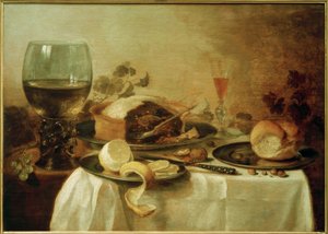 Naturaleza Muerta con Pastel de Pieter Claesz