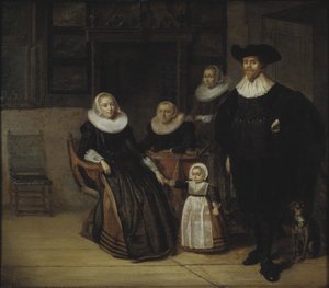 Retrato de una familia, 1661 de Pieter Codde