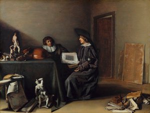 Un artista y un amante del arte en conversación de Pieter Codde