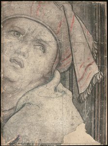 Cabeza de un hombre con turbante mirando hacia arriba de Pieter Coecke van Aelst