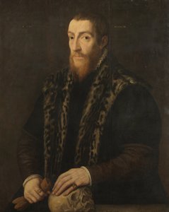 Retrato de un Hombre con una Calavera de Pieter Coecke van Aelst