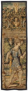 Vertumno y Pomona: Vertumno transformado en pescador, c.1550 (oro, lana y seda)