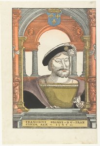 Retrato de Francisco I 1494-1547, Rey de Francia, Duque de Bretaña, Conde de Provenza, 1539 de Pieter Coecke van Aelst