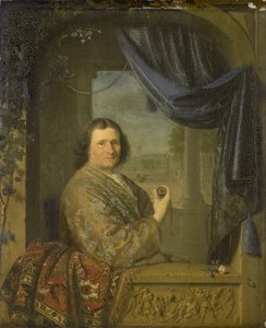 Retrato de un hombre con un reloj de Pieter Cornelisz Slingelandt van