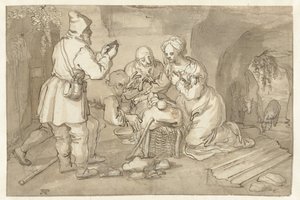 Adoración de los pastores de Pieter Cornelisz. van Rijck