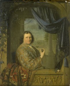 Retrato de un hombre con un reloj de Pieter Cornelisz. van Slingelandt