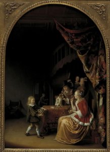 Escena de un hogar holandés adinerado de Pieter Cornelisz. van Slingelandt