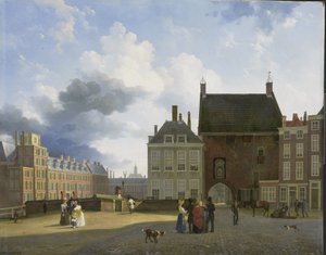 El Gevangenpoort y los Plaats, La Haya de Pieter Daniel van der Burgh