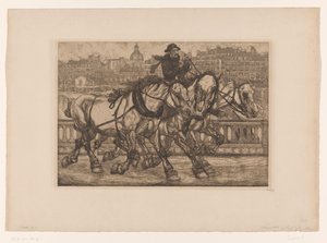 Paarden op de Pont Sully en Parijs
L