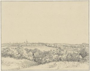 Vista de Haarlem, vista desde las dunas de Pieter Ernst Hendrik Praetorius
