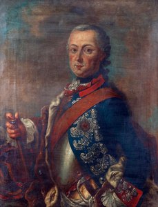 Frederic II de Prusse, dit Frederic le Grand - Retrato de Federico II de Prusia (1712-1786) par Pieter Frederik De la Croix (1709-1782), - Óleo sobre lienzo, 51x39 - Colección particular