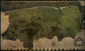 Mapa de la Castellanía de Brujas (óleo sobre lienzo) de Pieter II Claeissens