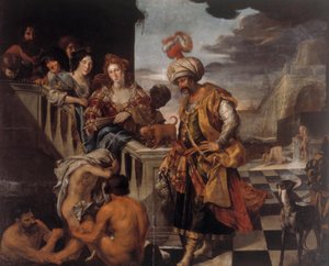 Bañándose en un puerto oriental de Pieter Isaacsz