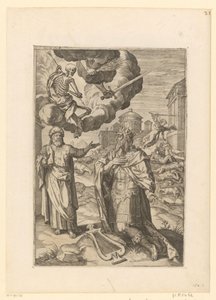 David y Salomón oran por el fin del castigo de Israel de Pieter Jalhea Furnius (possibly)