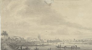 Vista de la ciudad de Höxter de Pieter Jan van Liender
