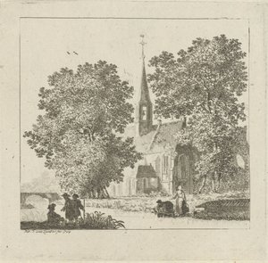 vista de una iglesia de Pieter Jan van Liender
