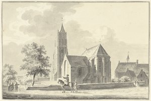 Iglesia y ayuntamiento en Heukelom de Pieter Jan van Liender
