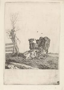 paisaje con tres vacas de Pieter Janson