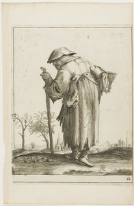 Marching Beggar Woman with a Basket, de T is al verwart-gaern (Ya es confuso) de Pieter Jansz. Quast