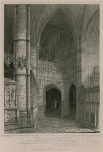 Vista de la pantalla sur de la Capilla de Enrique V, Abadía de Westminster de Pieter Jansz. Quast