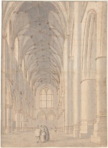 Interior de la Iglesia de San Bavón, Haarlem de Pieter Jansz Saenredam