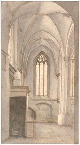 Vista del interior de la iglesia de Santa Cunera en Rhenen (prov. Utrecht) de Pieter Jansz Saenredam