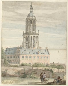 Vista del Palacio de Federico V, Elector Palatino, y de la Sint-Cunerakerk, Rhenen