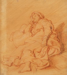 Estudio de la Figura de Raquel, c. 1621 de Pieter Lastman