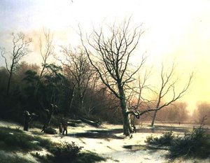 Atardecer de invierno de Pieter Lodewijk Francisco Kluyver