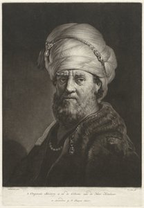 Retrato de un hombre con turbante de Pieter Louw