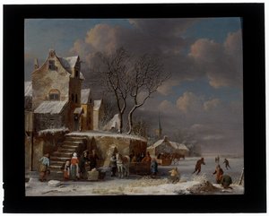 Paisaje de invierno de Pieter Maes