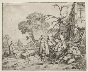 Paisaje con soldados de Pieter Molyn
