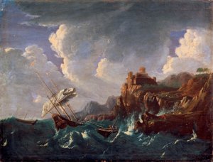 Mar tormentoso, siglo XVII de Pieter Mulier the Younger