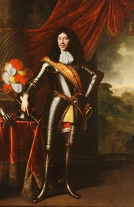 Retrato de un caballero, posiblemente un miembro de los Hohenzollern, de cuerpo entero, en armadura de Pieter Nason
