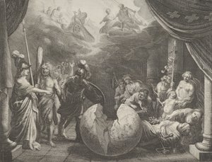 Placa 11: Alegoría sobre la discordia en Francia, de Caspar Barlaeus, Medicea Hospes, 1638