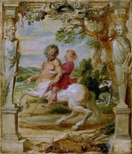 Aquiles educado por el centauro Quirón, 1630-1635 de Peter Paul Rubens