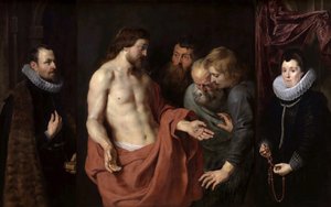La incredulidad de Santo Tomás El tríptico de Rockox, entre 1613 y 1615 de Peter Paul Rubens