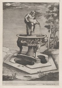 Speculum Romanae Magnificentiae: Una fuente y una cuenca, 1581 de Pieter Perret