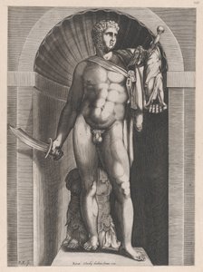Speculum Romanae Magnificentiae: Diomedes con el Paladio en su Mano Izquierda de Pieter Perret