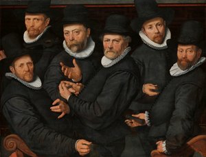 Seis guardianes del gremio de los pañeros
Seis guardias del gremio de los pañeros, Amsterdam, 1599 de Pieter Pietersz. (I)