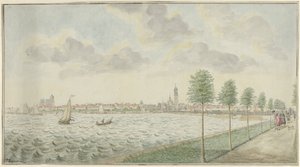 Vista de Kampen desde el lado del río de Pieter Remmers
