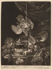 Naturaleza muerta con una perdiz colgante de Pieter Schenck I