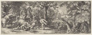 caza de osos Escenas de caza (título de la serie) de Pieter Serwouters