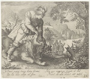 Sansón y el león de Pieter Serwouters