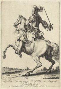Retrato ecuestre de Julius Frans van Saxe-Lauenburg de Pieter Stevens (vermeld in 1689)