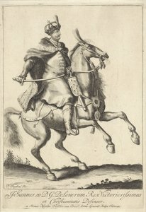 Retrato ecuestre del rey Juan III Sobieski de Polonia de Pieter Stevens (vermeld in 1689)