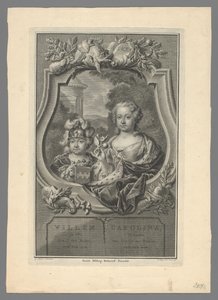 Retrato de Guillermo V, Príncipe de Orange-Nassau, y Carolina, Princesa de Orange-Nassau de Pieter Tanjé