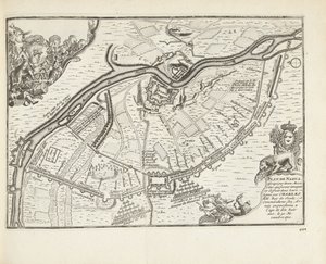 El asedio y la batalla de Narva en 1700 de Pieter Van der Aa