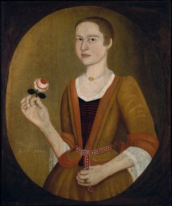 Joven con una rosa de Pieter Vanderlyn