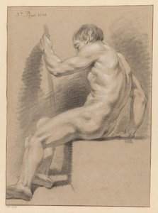 Desnudo masculino sentado, vista lateral (3er premio 1770) de Pieter Wagenaar (II)